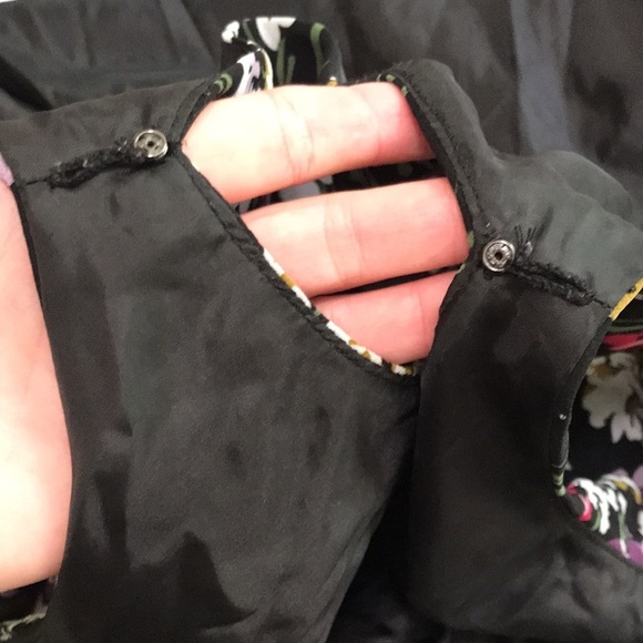 Chaps Ralph Lauren Black Floral Bateau Neck Mermaid Midi Dress 10 - Picture 15 of 15